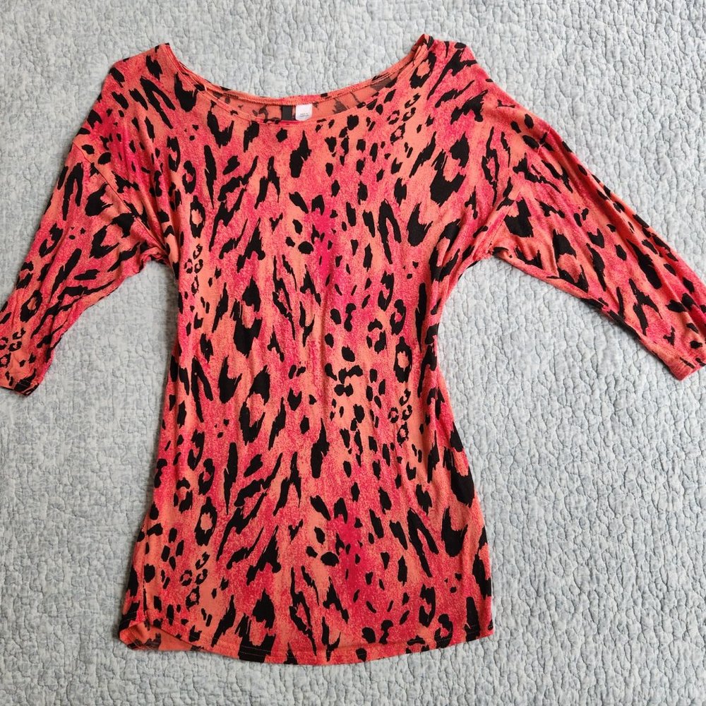 H&M Divided Animal Print Long Top, Size 6